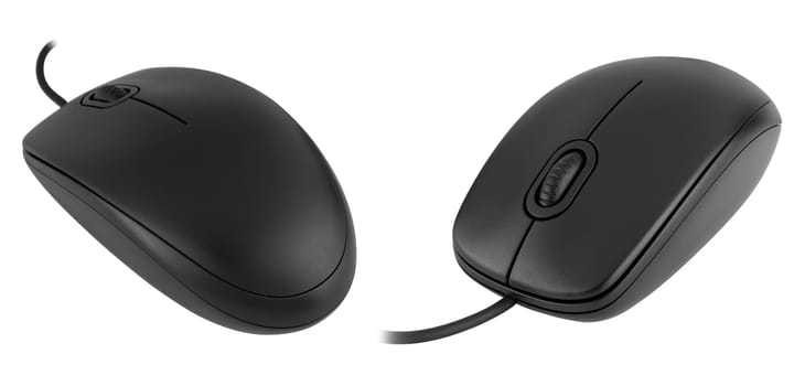 computer mouse, manipulator on a white background in isolation