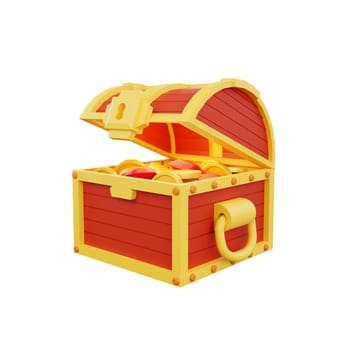 3d rendering game asset treasure chest