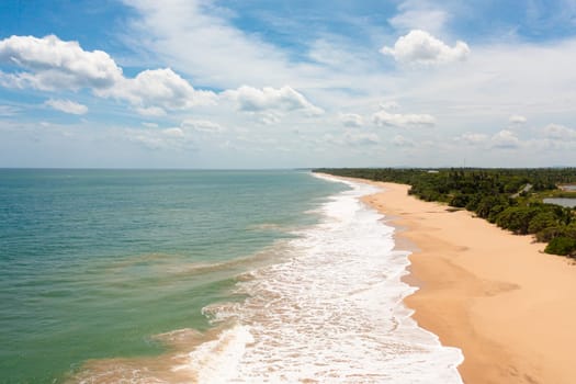 Beautiful sea landscape beach with turquoise water. Sri Lanka. Summer and travel vacation concept.
