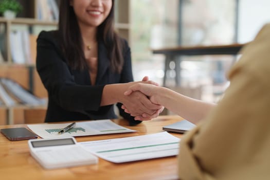 Business people handshake. Successful businessmen handshaking after good deal. Finishing up meeting concept.