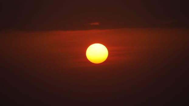 Sunset, sunrise with clouds. orange skies and sun