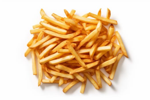 crispy lunch meal fry unhealthy fat isolated diet fats french chip fast fattening yellow snack dish calories fastfood dinner potato. Generative AI.