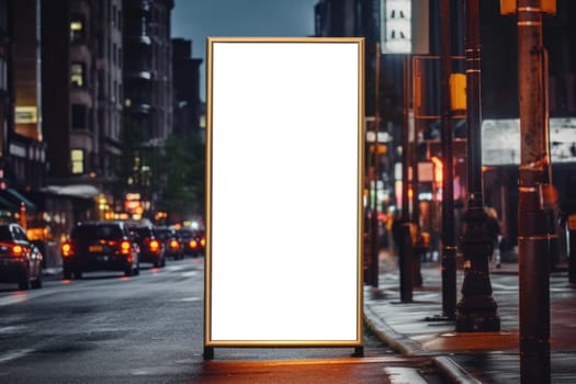 Wide Vertical street banner or poster mockup