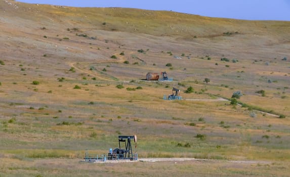 Oil production on the Kazantip plateau in eastern Crimea