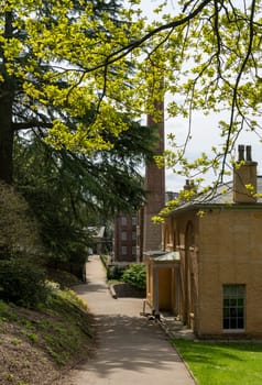 Exterior of restored cotton spinning and weaving mill in north of England