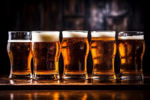 mug brewing glass brewery foam alcohol hop beer golden drop transparent lager beverage celebration pub alcoholic bar drink pint gold. Generative AI.