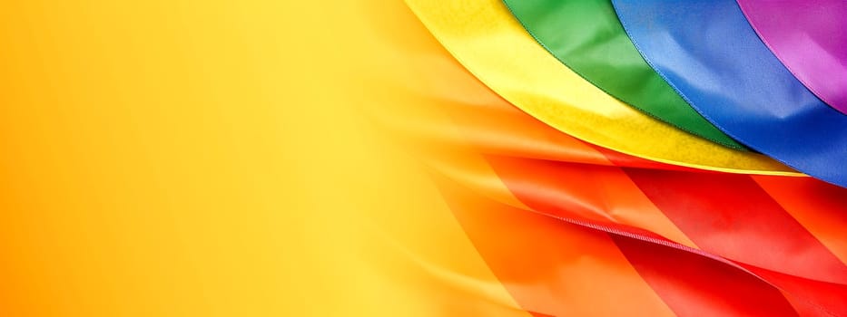 the colors of the lgbt flag, love and coexistence of people of the same sex, banner with copy space, made with Generative AI. High quality illustration