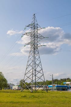 Power line tower. High quality photo
