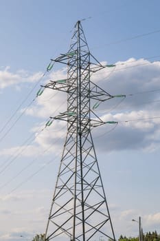 Power line tower. High quality photo