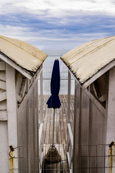 typical view of marine beaches during the winter