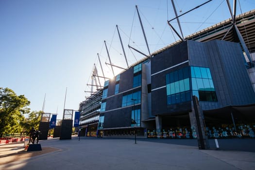 MELBOURNE, AUSTRALIA - OCTOBER 31 2021: Melbourne Cricket Ground stadium in Melbourne, Victoria, Australia.