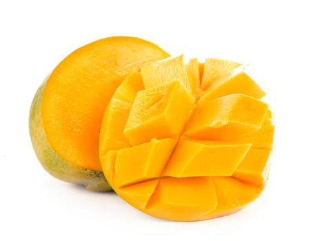 Sweet mango fruit isolated on a white background