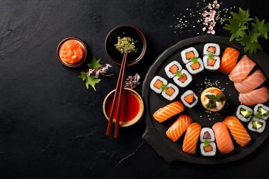 fish food fresh oriental red seafood roll sushi meal tuna blogger asian rice platter healthy japanese chopstick soy food avocado japanese. Generative AI.