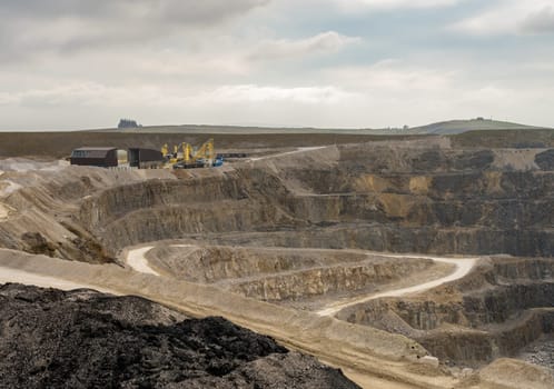 High limestone quarry of Coldstones on Greenhow Hill in Nidderdale Yorkshire