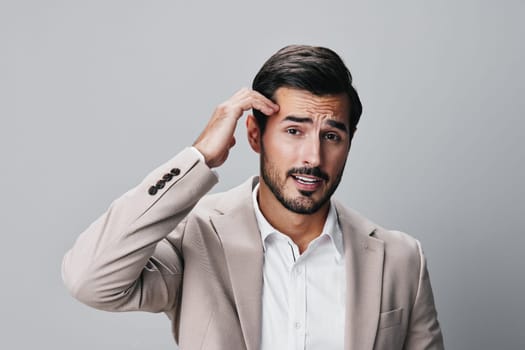 work man mouth boss male business shouting scream successful businessman style entrepreneur hand suit stress angry screaming tuxedo sad open young crazy