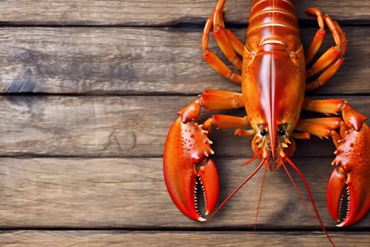 delicious crawfish pub table boiled claw lunch eating cook prepared freshness red shellfish food eat cooked seafood lobster background crayfish close-up. Generative AI.