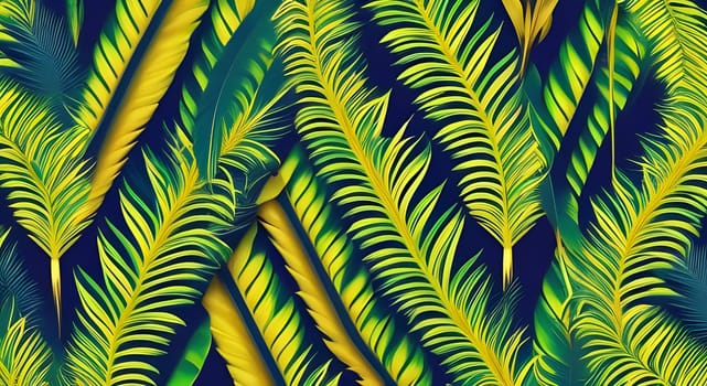 Palm leaves background, Generative AI