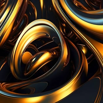 Abstract bright background made of gold. Soft lines. Luxury background