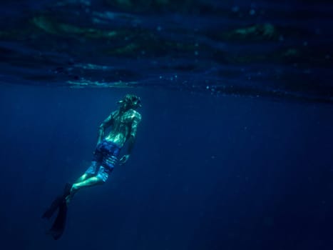 shooting underwater. bali