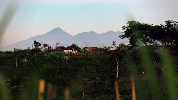 amazing view of the volcano. bali