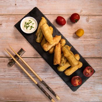 Crispy Vegetable Tempura Recipe, Vegetable Fritters. High quality photo