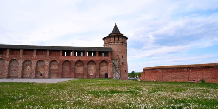 Fortress wall of the Kolomna Kremlin, inside view