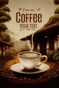 cup of coffee, coffee farms wallpapers, with coffee your text , copy space. download photo