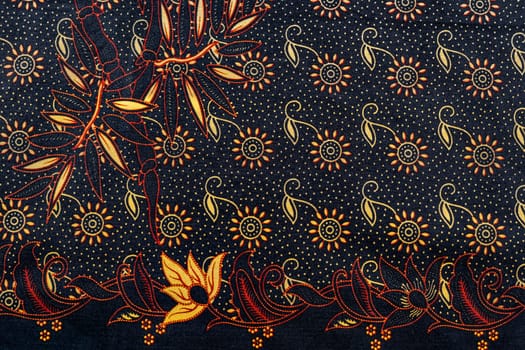 Motif Mega Mendung, batik motif typical of West Java Indonesia, curved line pattern with cloud objects, with developments.