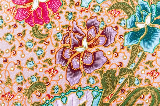Batik pattern from Solo, Central Java, Indonesia. consists of leaf and flower patterns