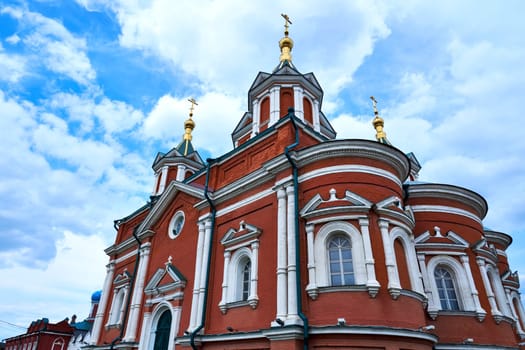 Kolomna, Russia - May 30, 2023: Ancient Russian monastery against the sky. Old Russian architecture