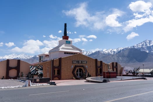 Leh, India - April 10, 2023: Entrance to Hall of Fame, a military museum