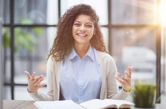 Modern young business woman in the office
