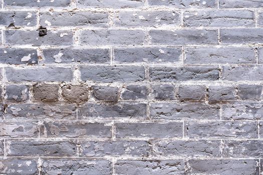 Real gray antique retro brick tone, pattern wall background in an old chinese house, close up, flat lay, top front view.