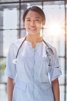 Southeast Asian medical student. Young medical doctor woman