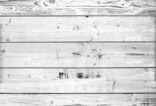 White vintage wood with horizotal planks. It can be used as texture or bakground.