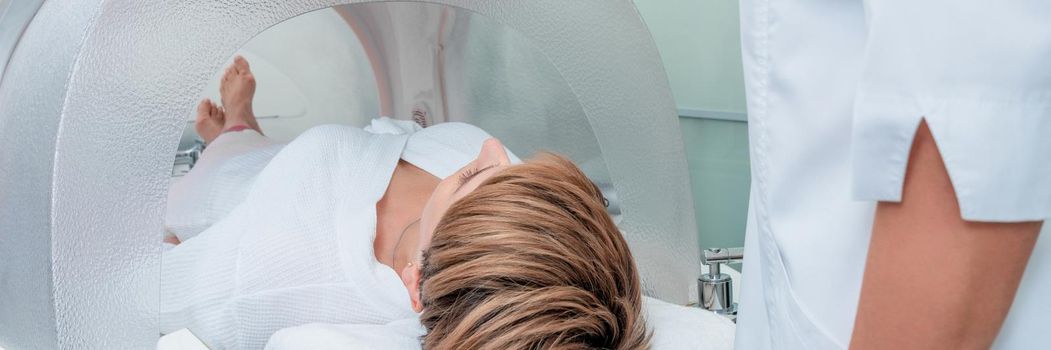 hydromassage bathtub in a cosmetological clinic, spa capsule