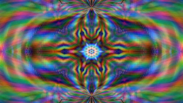 Abstract rainbow background in the shape of a star.