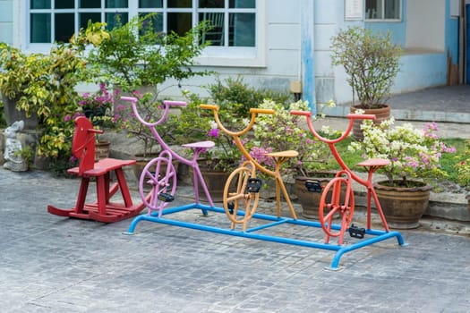 Colorful playground in the park.