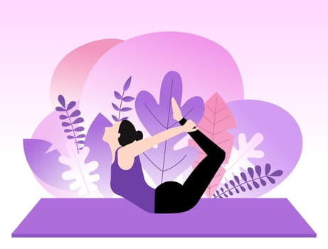 illustration,violet,graphics,gesture,pilates,yoga,hand,purple,art,cartoon,magenta,pink,plant,silhouette