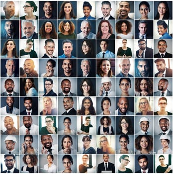 It takes diversity to build a successful business. Composite portrait of a group of diverse businesspeople