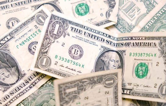 Banknotes US dollars. Money of USA. High quality photo