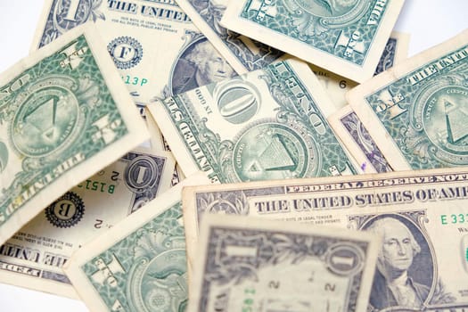 Banknotes US dollars. Money of USA. High quality photo