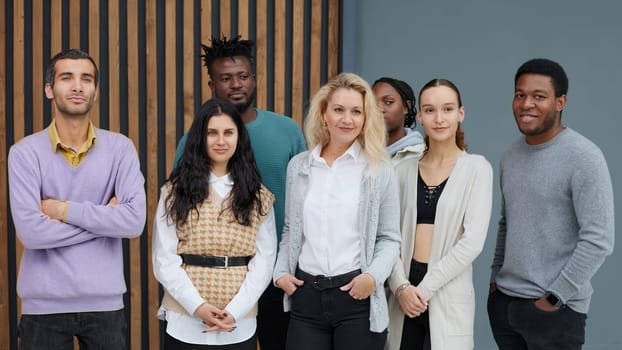 group of successful business diverse people in the office
