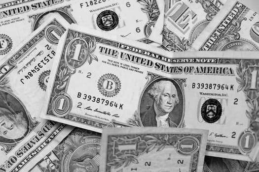 Banknotes US dollars. Money of USA. High quality photo