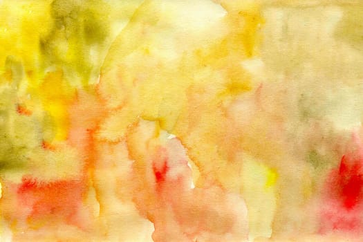 Yellow watercolor paper background texture
