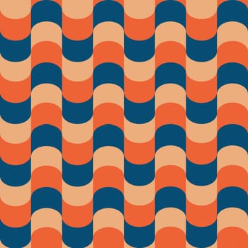 Retro seamless pattern in the style of the 70s and 60s. Geometric vintage pattern