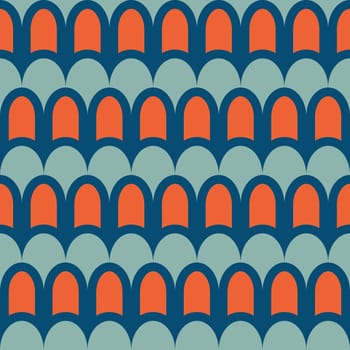 Retro pattern in the style of the 70s and 60s. Geometric vintage pattern
