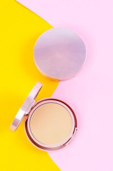 Face powder for makeup on beautiful background.