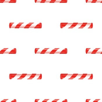 seamless pattern with red and white striped candy sticks. Sweets pattern