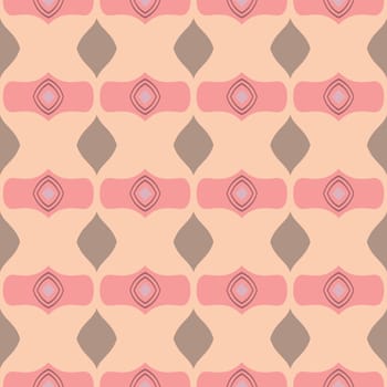 Retro kaleidoscope pattern in the style of the 70s and 60s. Geometric vintage pattern